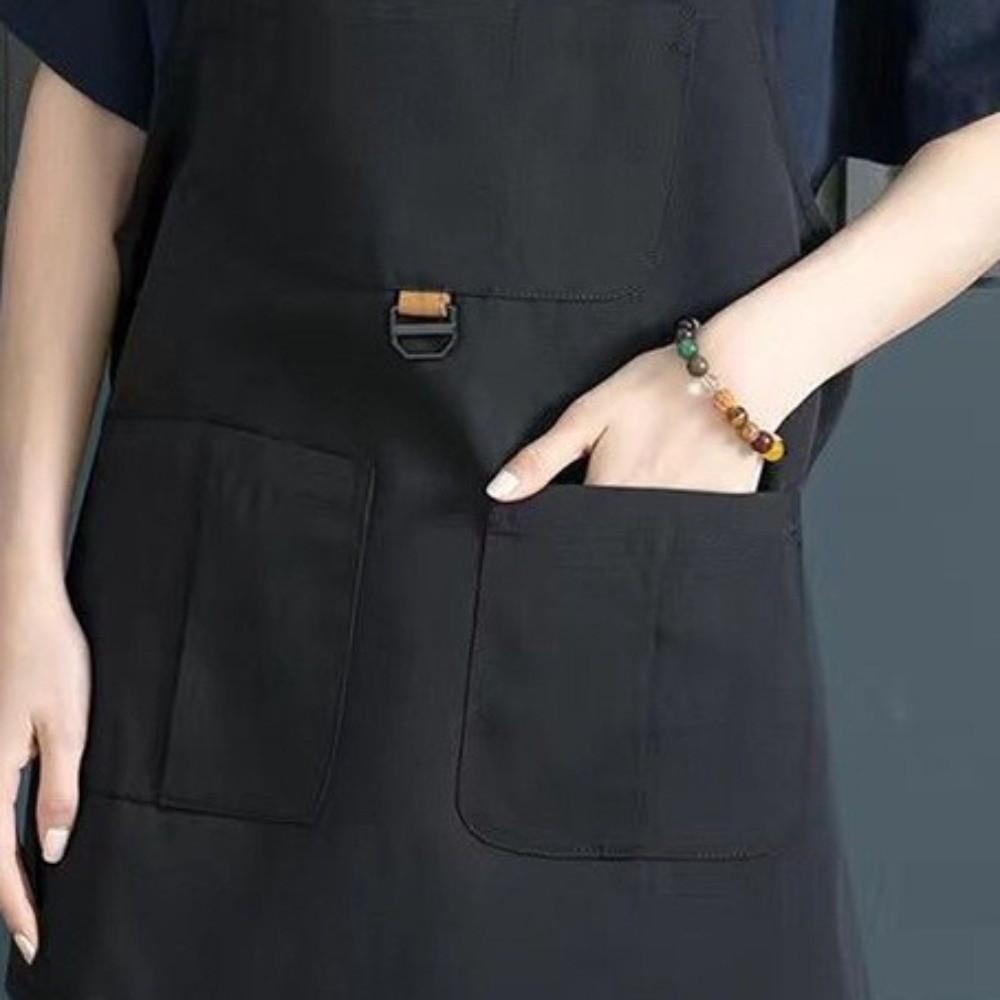 Wind Resistant Loose Apron Polyester BBQ Apron Work Clothes Kitchen Apron  Restaurant