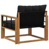 Outdoor Sofa Set Solid Acacia Wood and Textilene Natural
