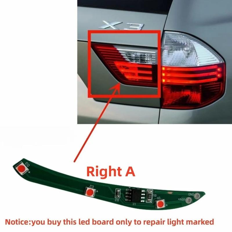 A Full Set Inner and Outer Tail Light Repair Chip Boards 7162209 7162210 for BMW X3 E83 LCI 2007 2008 2009 2010 7162213 7162214