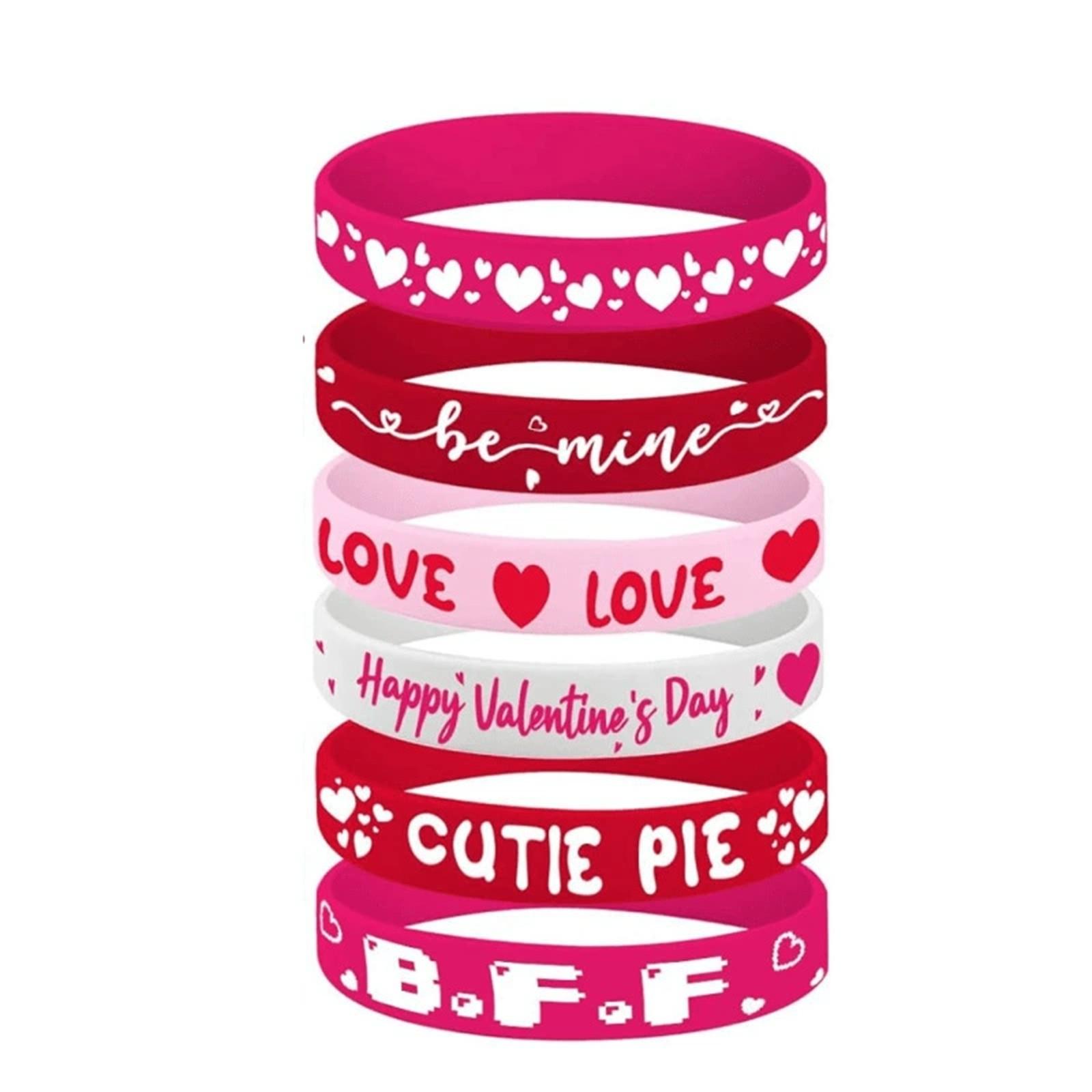 

Love Gift Holiday Party Printed Valentine s Day Silicone Bracelet One Size