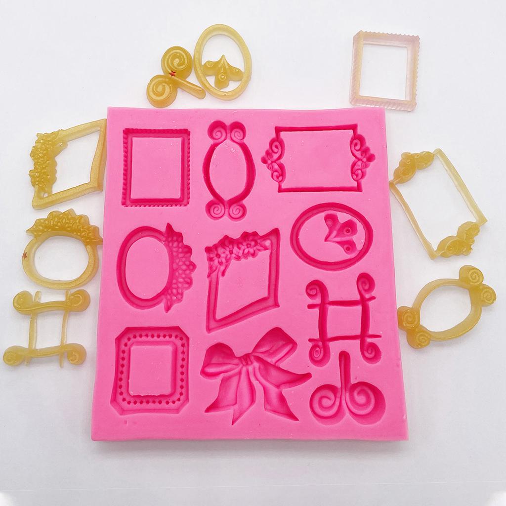 Big Square Frame Silicone Mold Fondant Cake Decorating Tool Sugarcraft Chocolate Gumpaste Mold Baking Tools