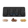 B0KB Heat Resistant Pistachios Cake Pan Molds 4 Cavity Silicone Dessert Mould For Birthday Parties And Cooking Classes
