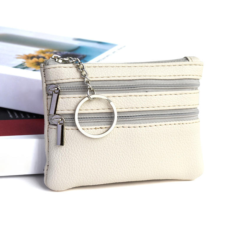 Women's Small Change Money Bags Pocket Wallets Key Holder Case Mini Functional Pouch Zipper Card Wallet Coin Purses