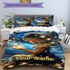 3pcs Custom Name Magical Night Journey Bedding Set Printed Bedding Set Duvet Cover Closure Includes 1 Duvet Cover & 2 Pillowcases Bedroom Decor