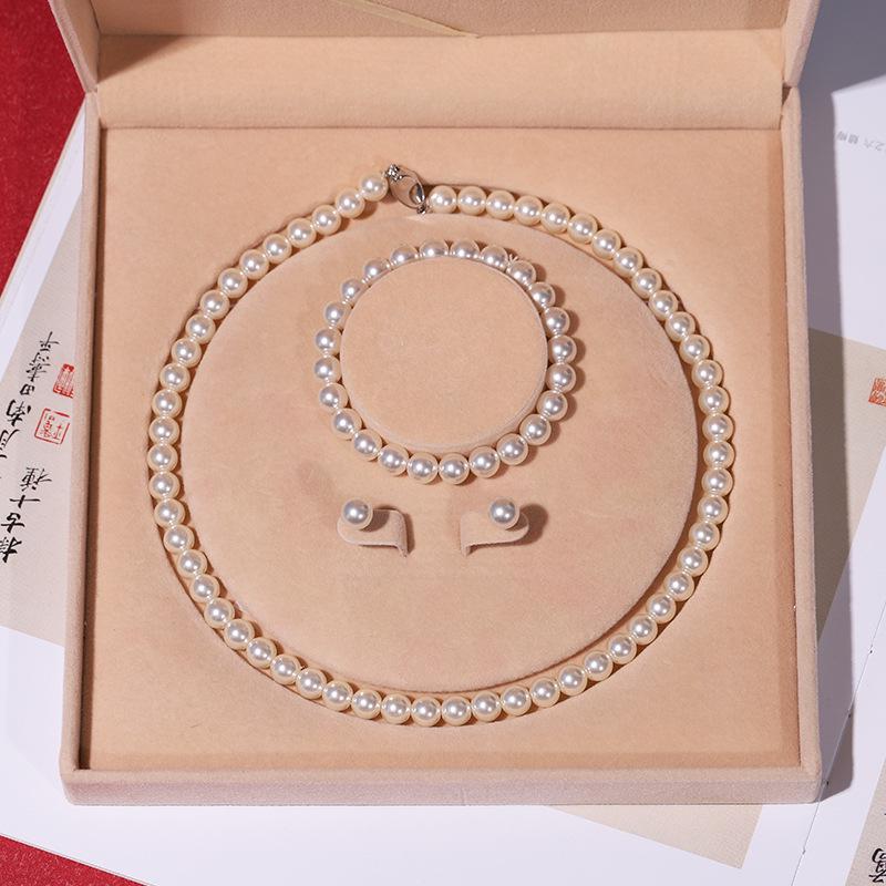 Elegante Collana di Perle di Conchiglia Profonda - Perfetto Regalo per la Festa della Mamma