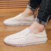 One-pedal men's casual lazy shoes flat-soled beanie shoes linen breathable fisherman shoes