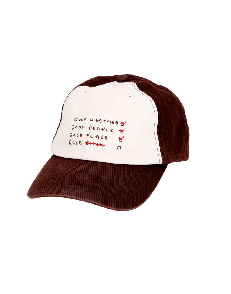OURPOCKETS Thompson Village Check Check Two-Tone Ball Cap (Brown)