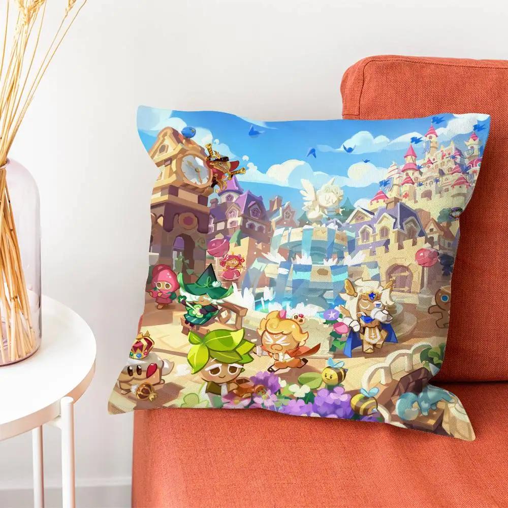 C-Cookie Run Kingdom Pillow Case Pillow Case Living Room Sofa Cushion Cover Suitable For Home Bedroom Room Decoration
