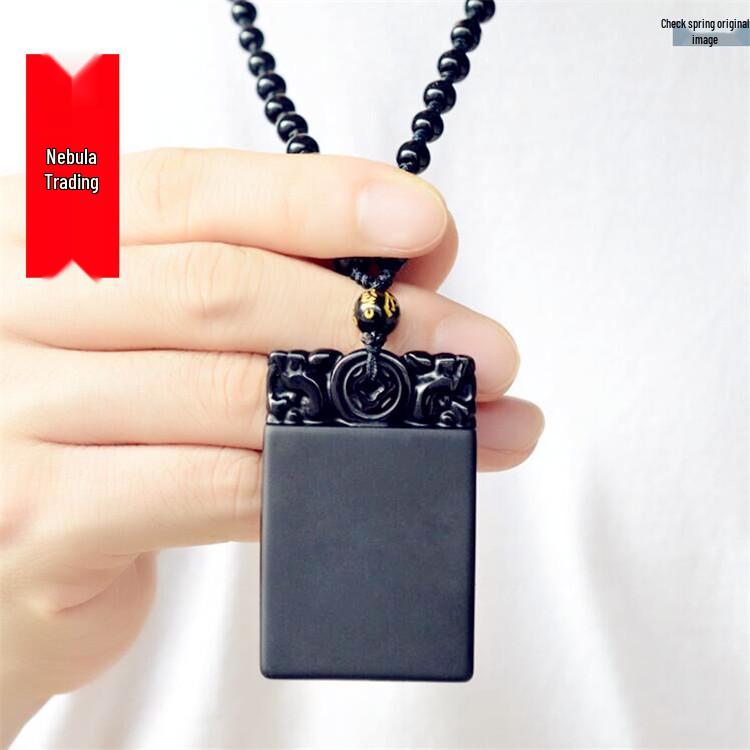 Wisiorek Medytacyjny z Obsydianu dla Mężczyzn i Kobiet – Spokój i Cisza z Serca