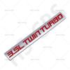 1Pc 3D Metal Twin Turbocharged  Engine Badge 3.5L Twin Turbo Emblem Logo Auto Rear Trunk Decal Stickers Car Styling Accessories