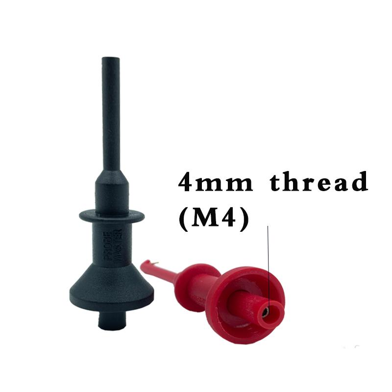 

Multimeter Probe Hook 4mm Threaded Socket Smd Ic Clamp Spring Damage Test Gilding Suitable For Test Lead 2mm/4mm/M4 Interface EU Standard