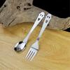 Coffee Spoon Steel Face Shaped Multi-functional Decorative Fruit Fork Smooth Eating Tool Cutlery Set Stirring Scoop Shop Hotel