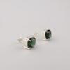 Green Tourmaline Gemstone 925 Sterling Silver Jewelry Handmade Stud Earring 1" For Your Love EE-181-17