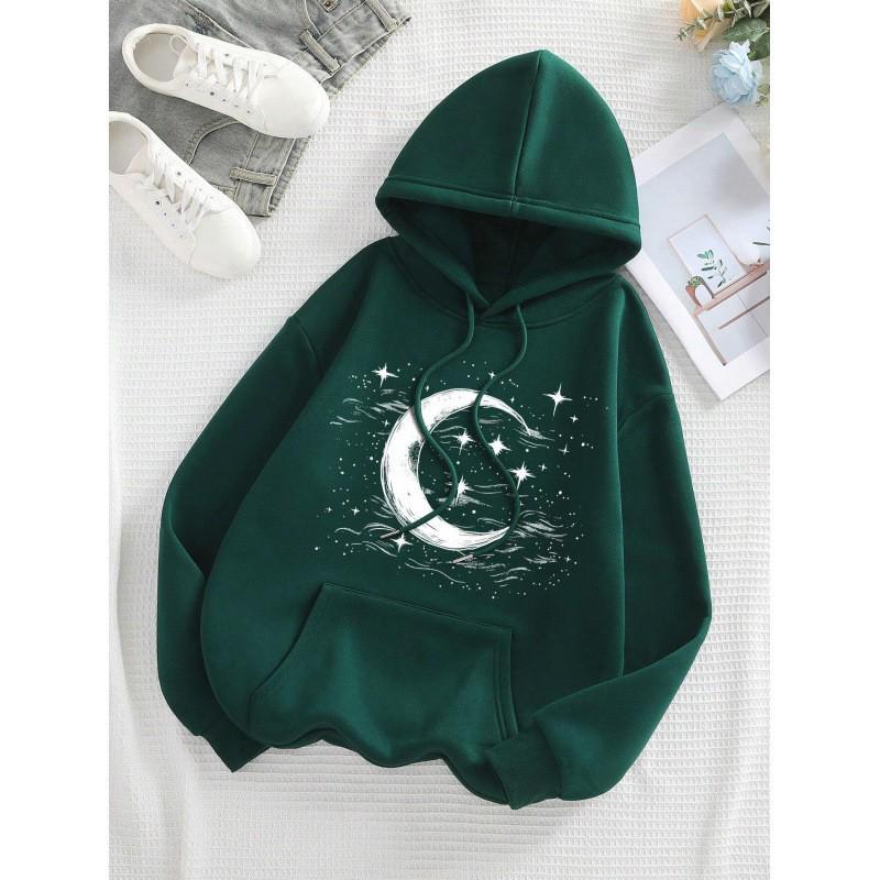 2025 Spring/Autumn Lazy Fit Pullover Hoodie - Loose & Slimming Style