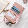 Cute Cat Coin Purse Women Short Wallet PU Leather Large Capacity Wallet Lightweight ID Card Holder Travel Cash Coin Bag
