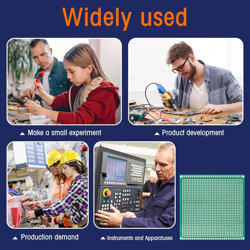 5PCS Universal Breadboard PCB Tinned 10x10cm Double Sided PCB Prototyp Experimental Plate Circuit Board Green 2.54mm Glass Fiber