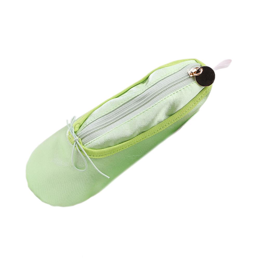 Ballet Shoe Shaped Pencil Case Elegant Cosmetic Pouch Large Capacity Pen Storage Bag Portable Stationery Container