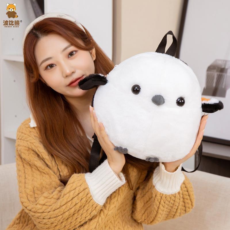Sparrow White Adorable Plushie Backpack Cartoon Toy Bag Girls Travel Students