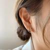 Korean-Inspired 2024 Trendy Women's Winter Niche Stud Earrings - High-End French Style