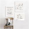 Matisse Picasso Retro Móda Moderní Lineární Náčrt Plakáty a Tisky Nástěnné Umění Obrazy na Plátně pro Domácí Dekoraci Dekorace Obývacího Pokoj
