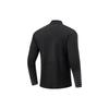 Li Ning Cba Series Logo Print Stand Collar Quick Dry Cool Knitted Long Sleeve Fitness Shirt Men Tops Black AWDT877-1