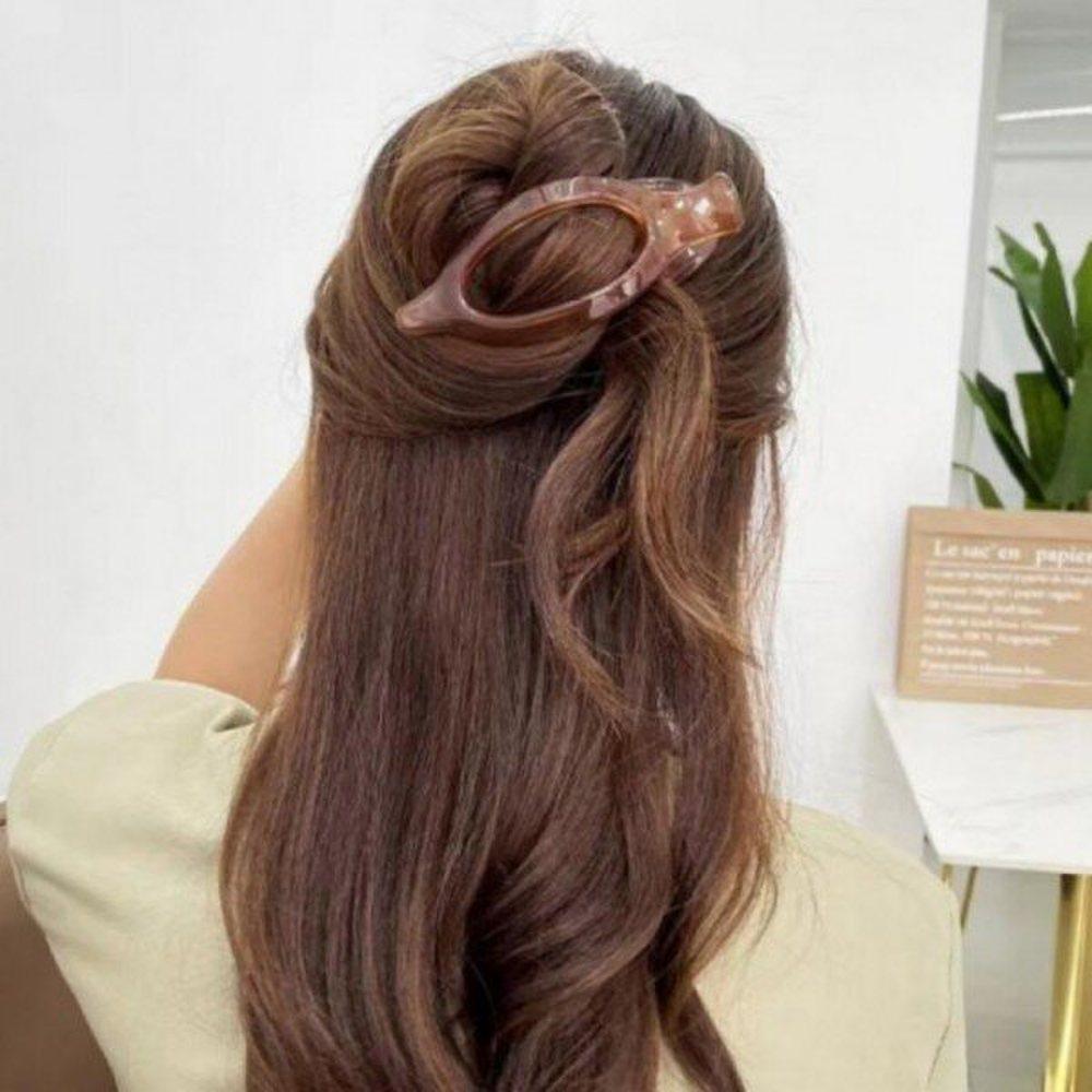 

Mno updo half-up punching leaf hair clip ivory