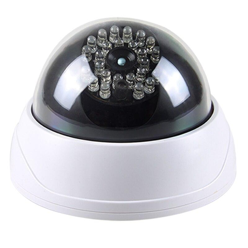 1PC Dummy Fake Camera with LED Red Light, Battery Operated, No Wiring Required, Indoor Outdoor Fake Dome Security Camera
