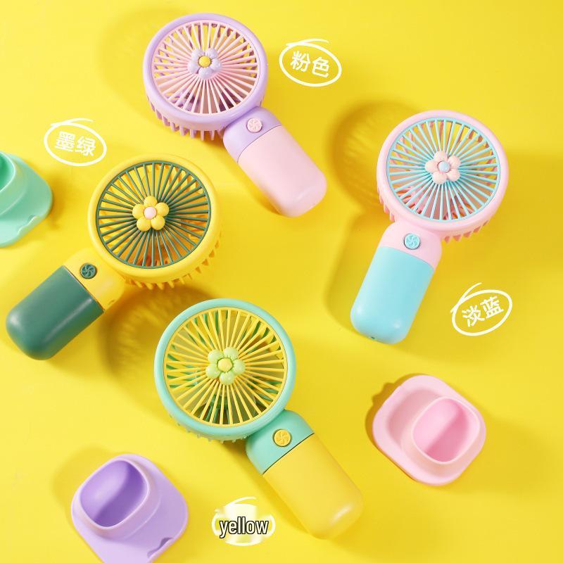 

Rechargeable Mini Handheld USB Fan & Phone Holder - Small, Portable, and Perfect for Students