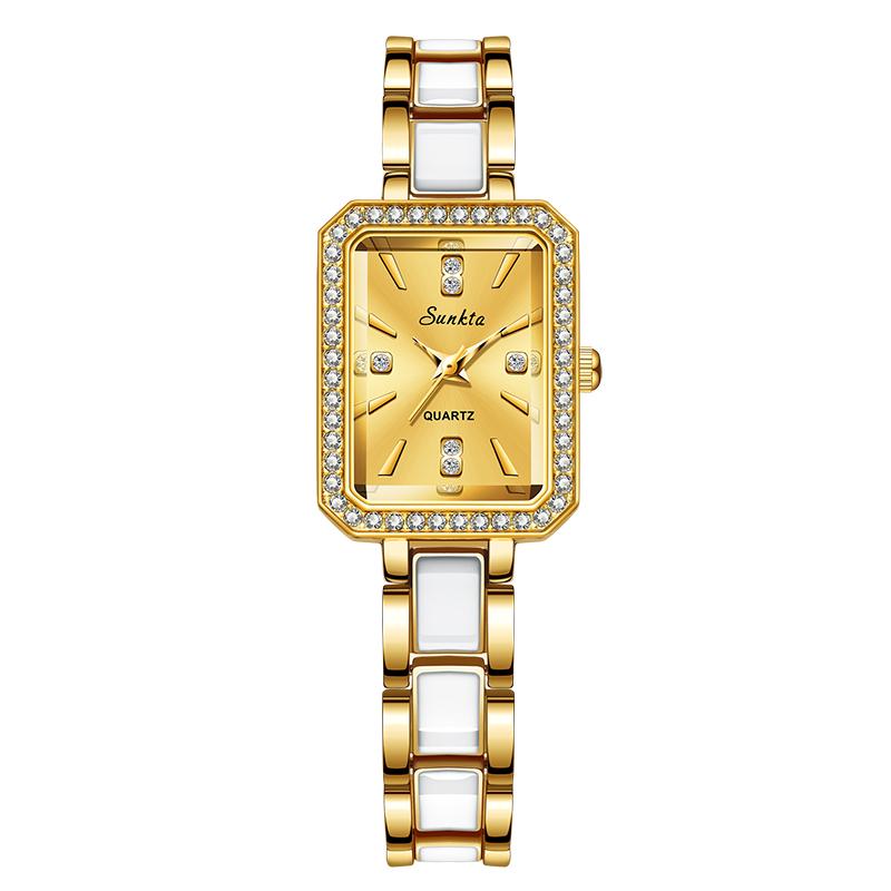 SUNKTA Luxury Women's Watch Fashion Rectangle Ladies Quartz Watches Women Wristwatch Lady Watch Montre Femme Watch Women