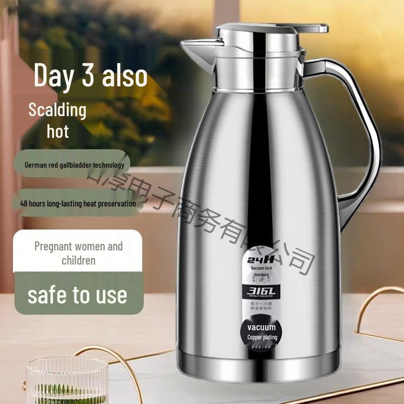 316 Stainless Steel Double-Layer Insulated Water Bottle - Anti-Scald, High-End, Hot/Cold Use, Commercial/Household