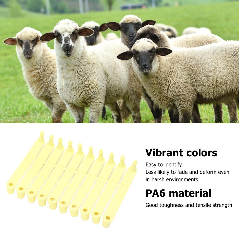 100Pcs Durable Livestock Ear Tags Yellow Animal Ear Tags Perfect Ear Tags Pig