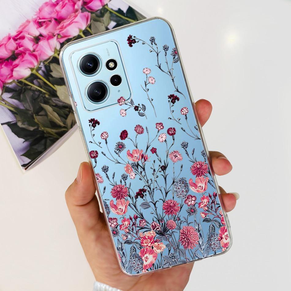 For Xiaomi Redmi Note 12 Case Redmi Note12 4G Global Cute Painted Soft Silicone TPU Phone Back Cover Bumper