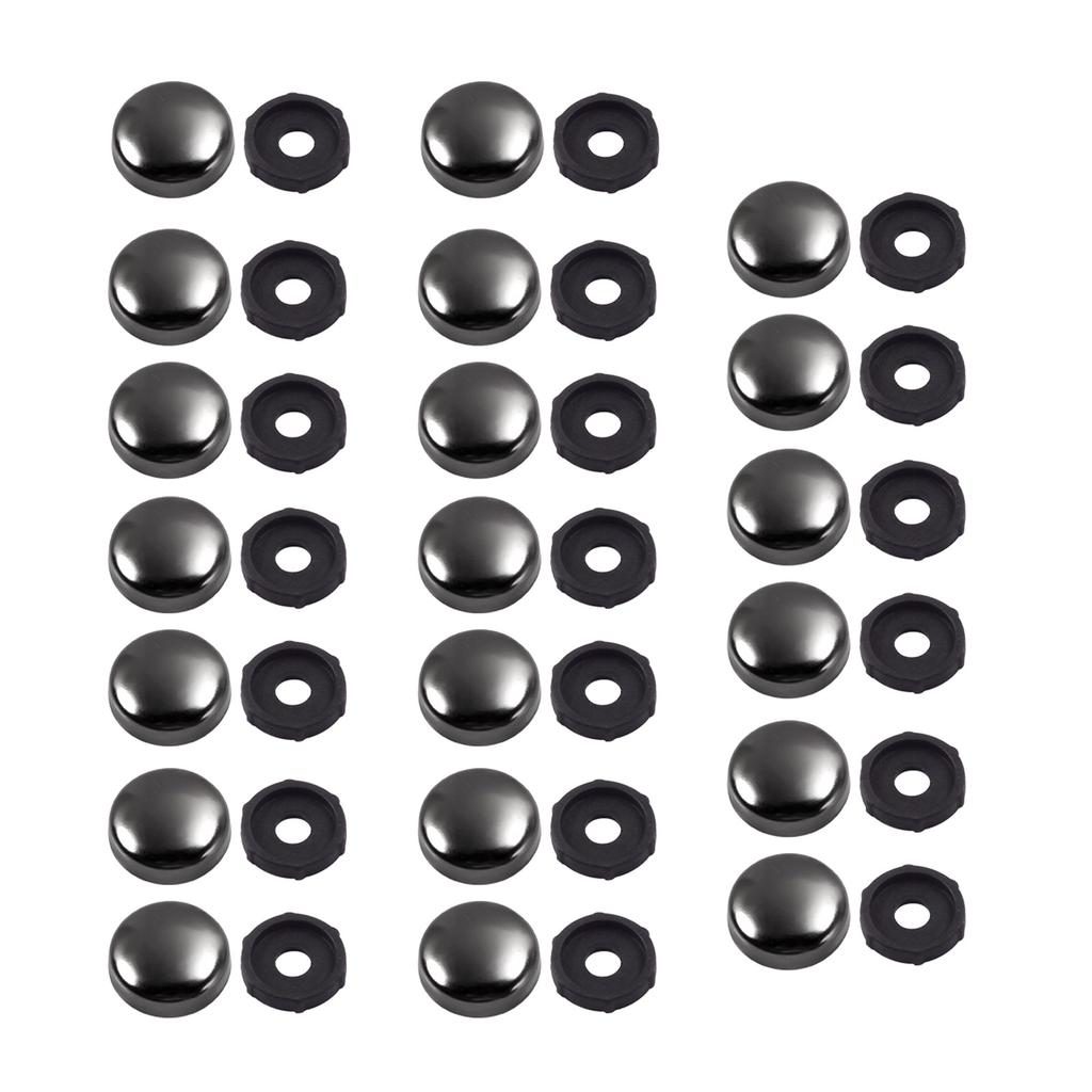 20Pcs Decorative Mirror Fixing Screws Plastic Washers Flat Cap Decorative Cover Nails for Advertising Screw Fasteners