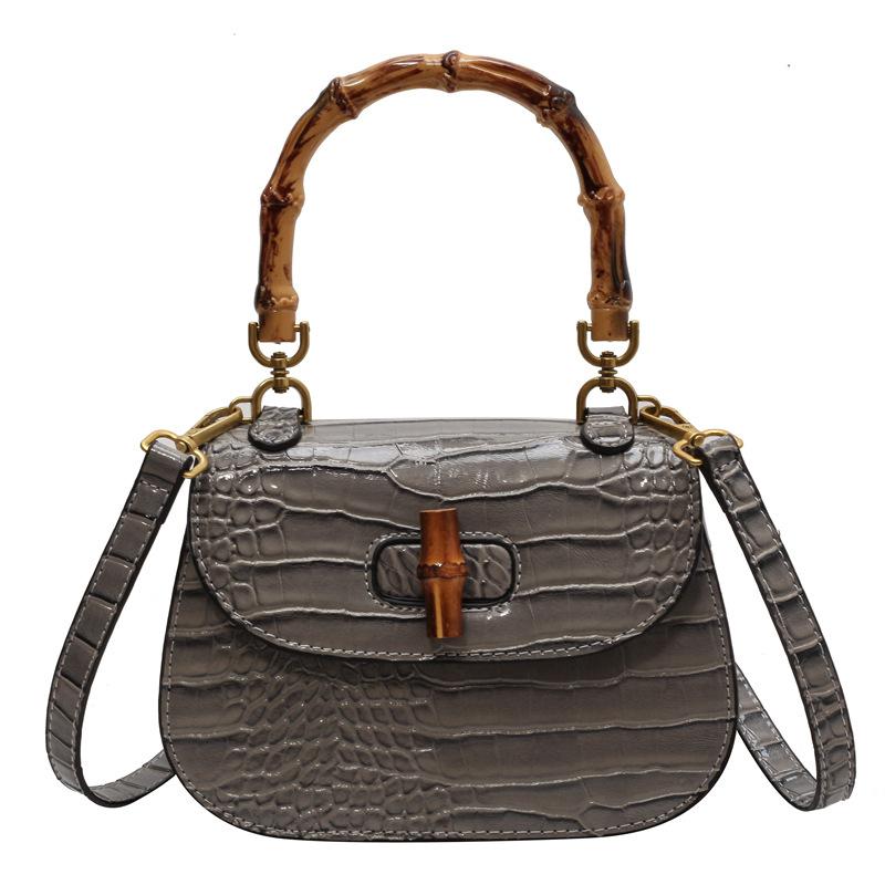 Bamboo bag women's new retro shoulder saddle bag premium texture niche simple messenger bag