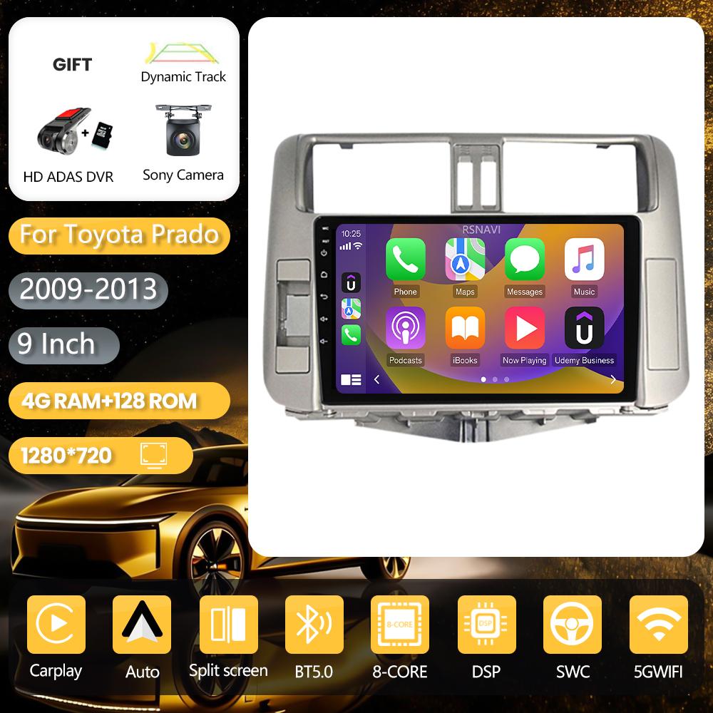 Android 16 for Toyota Land Cruiser Prado 150 2009-2013 Carplay Auto Radio Media Player Stereo 2din Head Unit