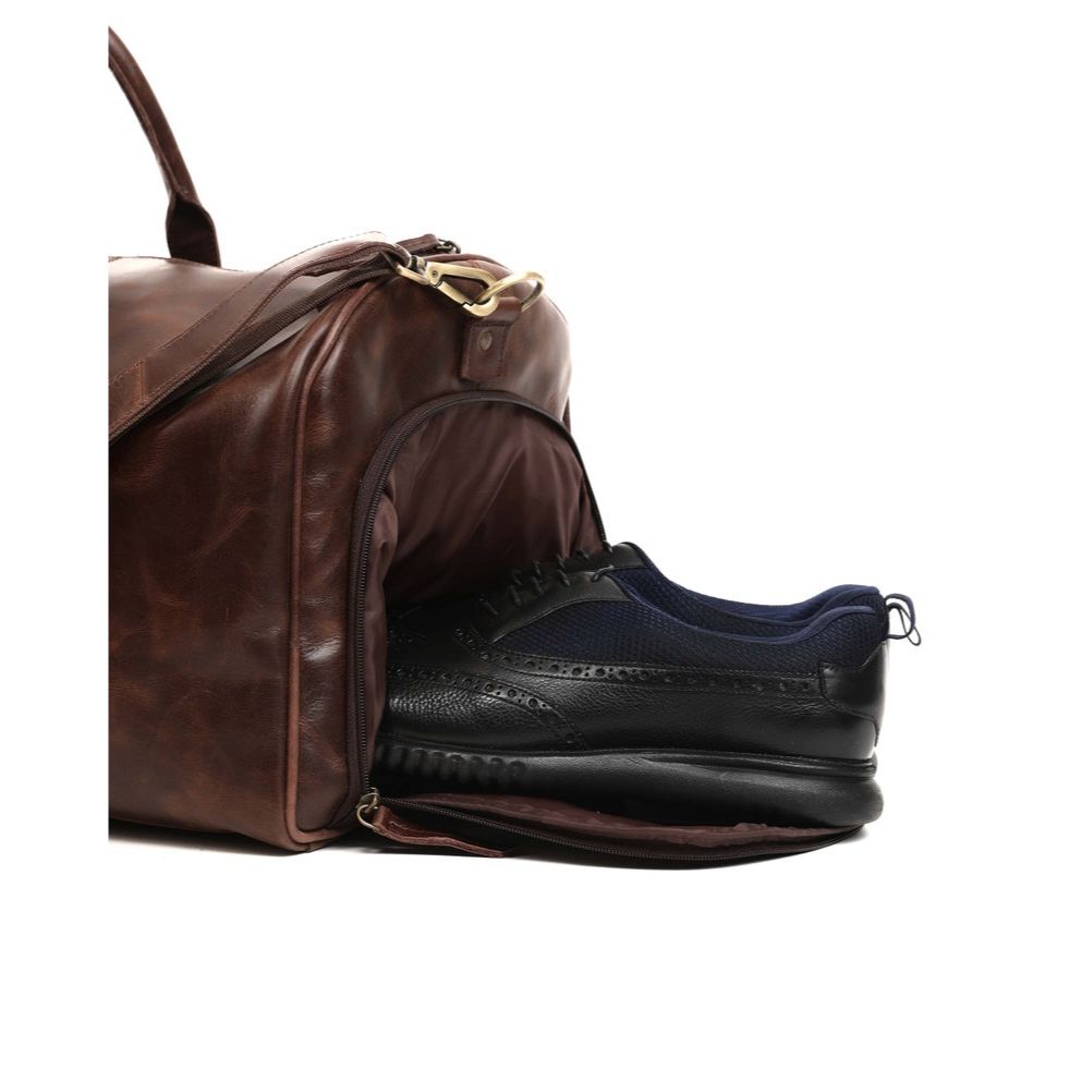 Full grain leather Duffel bag with shoe compartment  weekender bag duffle weekend bag oversized luggage bag fathers day gift