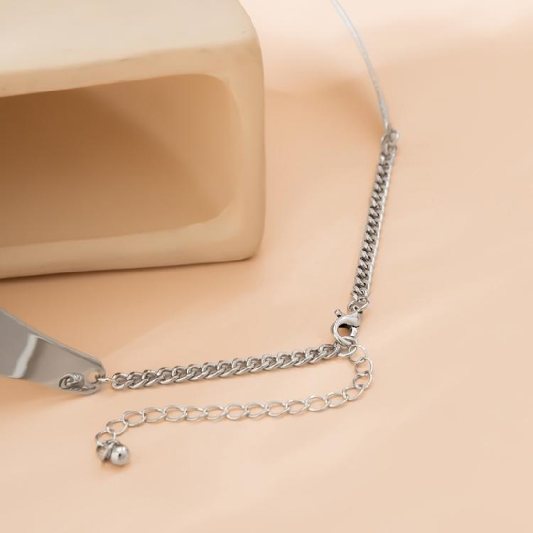 Exagération Collier ras-du-cou à anneau métallique Colliers réglables Ornement Bijoux de cou