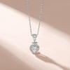 S925 Silver Love Necklace Women's Light Luxury High-end Sense Amazon Cross-border New Product Silver Jewelry Neck Chain Sterling Silver Heart Pendant