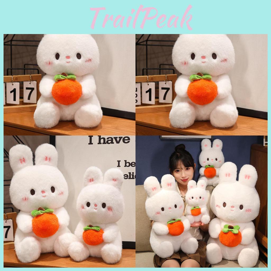 Rabbit Cute Plush Doll With Embracing Persimmon Decorations For Gift Kids