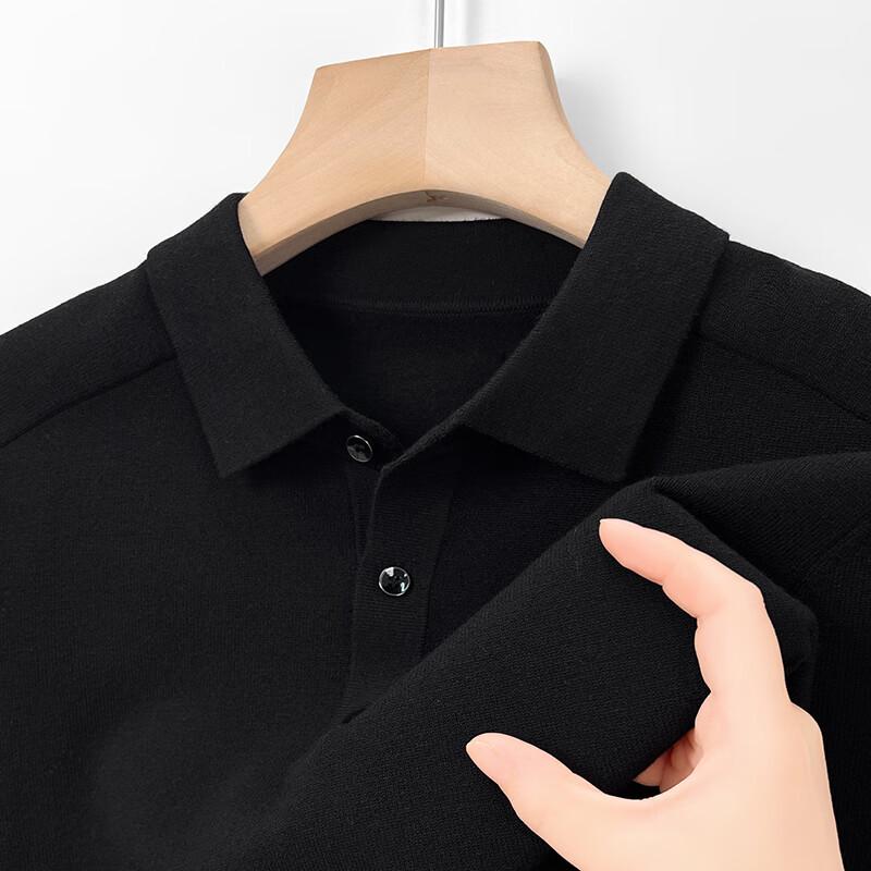 Men's Casual Polo Neck Knit Sweater
