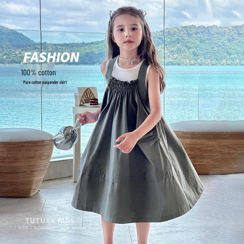 Tutu Xiaoxiang Girls  Sleeveless Cotton Dress 150