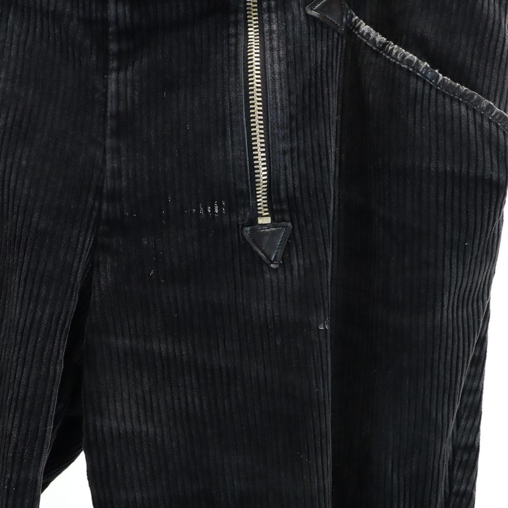 OLD 80s Vintage Black Corps Corduroy Pants Black Logger Pants Men's Used