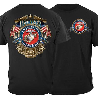 US Marine Corps USMC Badge of Honor TShirt 100 Cotton ONeck Summer Short Sleeve Casual Mens Tshirt Size S3XL