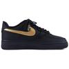 Nike Air Force 1 PU Abrasion Resistant Balance Low top Skateboard Shoes Unisex Black Gold CW2288-001(Team55-)