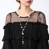 High-Quality Korean Five-Leaf Flower Tassel Necklace - Simple, All-Match Sweater Chain for Autumn/Winter
