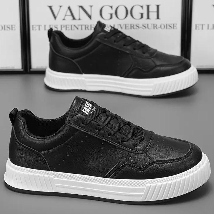 

Мужская обувь, весенняя обувь для кухни, работы, черного цвета, рабочая обувь, кожаные туфли, водонепроницаемые и маслостойкие, на толстой подошве, нескользящие, повседневные, спортивные туфли для катания на доске 4546 46