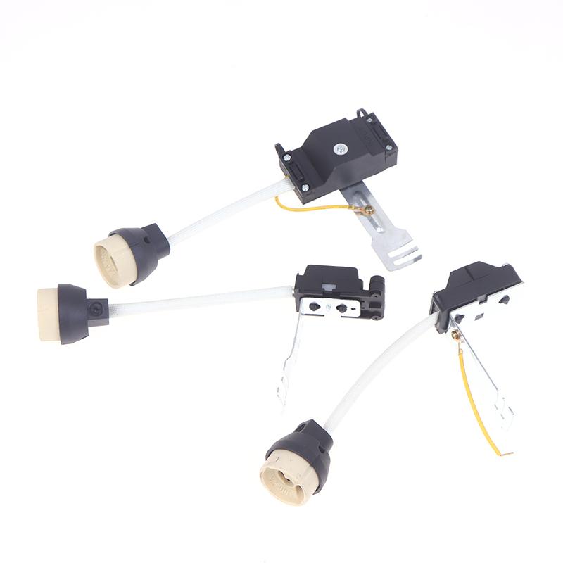 Gu10 Lamp Holder Ceramic Base And Terminal Block/Bridge W Cable And Insulating Sleeve For Gu10 Base Halogen Socke Gu10 Led Bulb