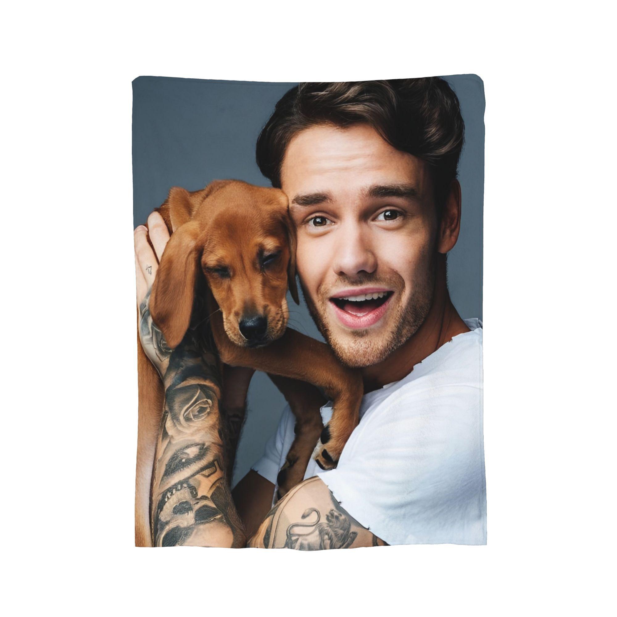 Liam Payne Blanket Fleece Decoration  Multi-function Soft Throw Blanket for Bed Car Bedding Throws 30x40in
