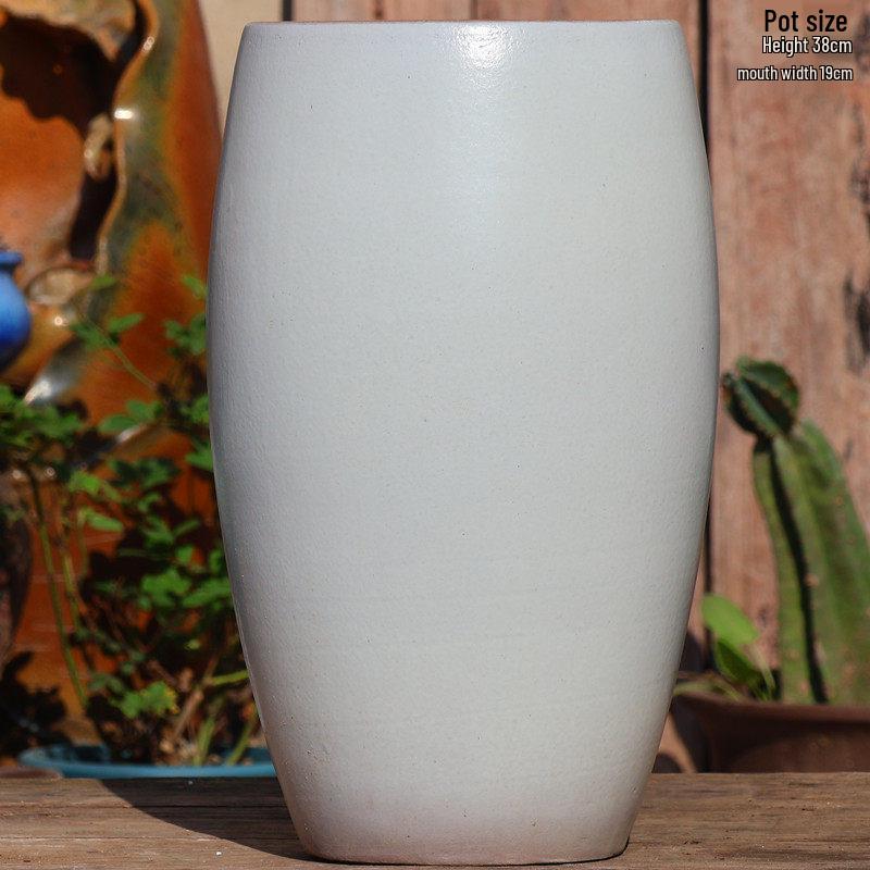 Large Wintergreen Bougainvillea Ceramic Flower Pot - Breathable, Tall Succulent & Tree Ceramic Jar