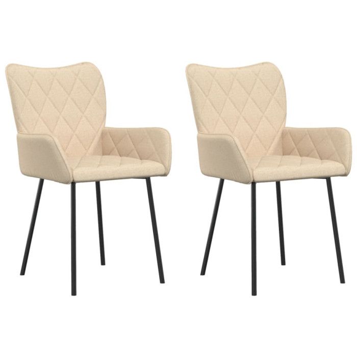 VidaXL 2x Chaises de Salle à Manger Sièges de Cuisine Fauteuils de Salle à Manger Chaises à Dîner Meubles de Cuisine 344830